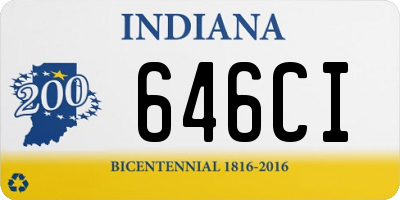 IN license plate 646CI