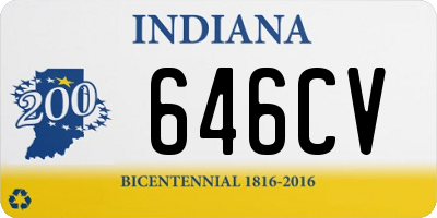 IN license plate 646CV