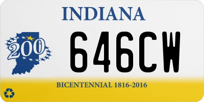 IN license plate 646CW