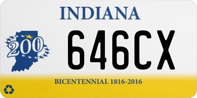 IN license plate 646CX