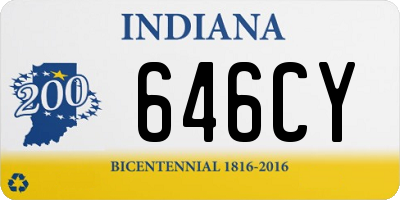 IN license plate 646CY