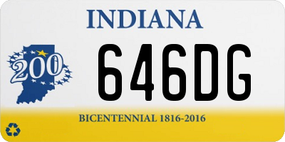 IN license plate 646DG