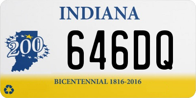 IN license plate 646DQ