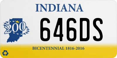 IN license plate 646DS