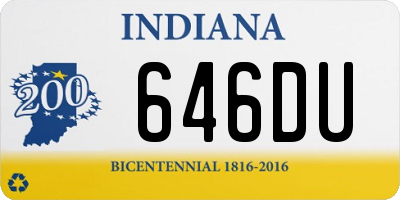 IN license plate 646DU