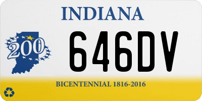 IN license plate 646DV