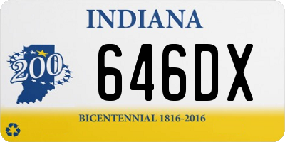 IN license plate 646DX