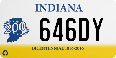 IN license plate 646DY