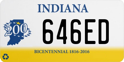 IN license plate 646ED