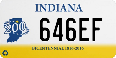 IN license plate 646EF