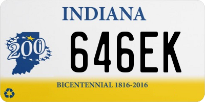 IN license plate 646EK