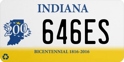 IN license plate 646ES