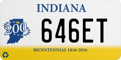 IN license plate 646ET