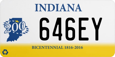 IN license plate 646EY