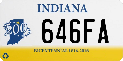 IN license plate 646FA