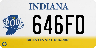 IN license plate 646FD