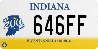 IN license plate 646FF