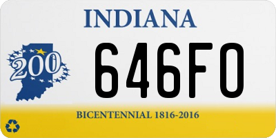 IN license plate 646FO