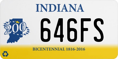 IN license plate 646FS