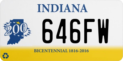 IN license plate 646FW