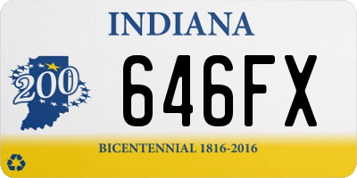 IN license plate 646FX