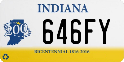 IN license plate 646FY