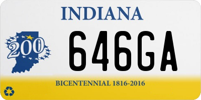 IN license plate 646GA