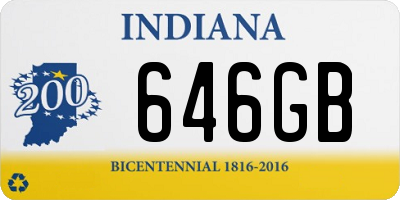 IN license plate 646GB