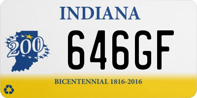 IN license plate 646GF