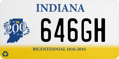 IN license plate 646GH