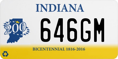 IN license plate 646GM