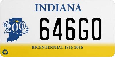 IN license plate 646GO