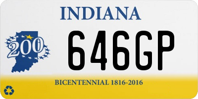 IN license plate 646GP