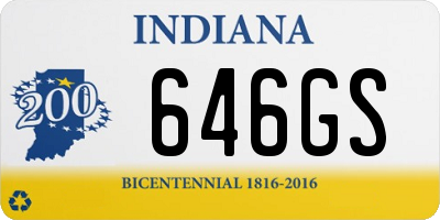 IN license plate 646GS