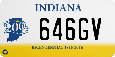 IN license plate 646GV