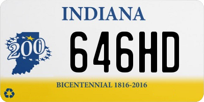 IN license plate 646HD