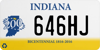 IN license plate 646HJ