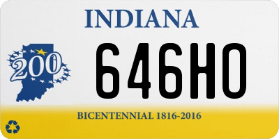 IN license plate 646HO