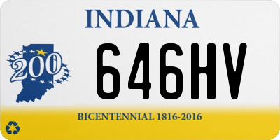 IN license plate 646HV