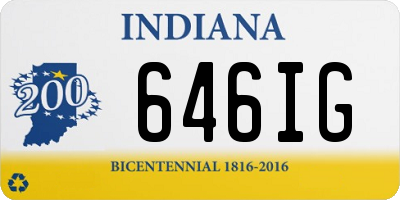 IN license plate 646IG