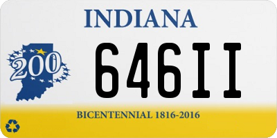 IN license plate 646II