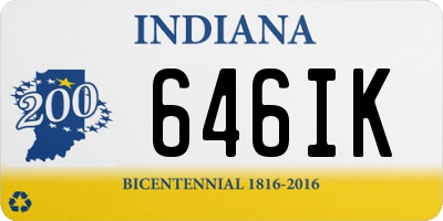 IN license plate 646IK