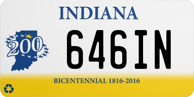 IN license plate 646IN