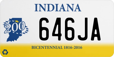 IN license plate 646JA