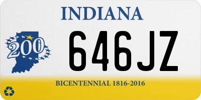 IN license plate 646JZ