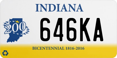 IN license plate 646KA