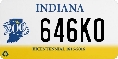 IN license plate 646KO