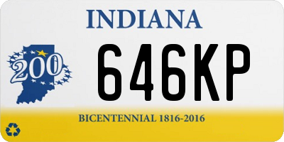 IN license plate 646KP