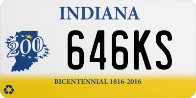 IN license plate 646KS