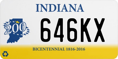 IN license plate 646KX